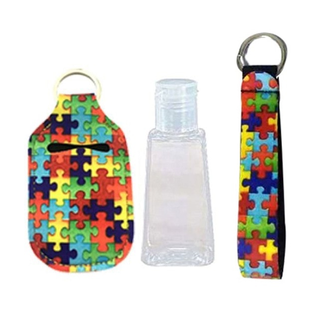 Travel Bottles with Keychain Holder Set