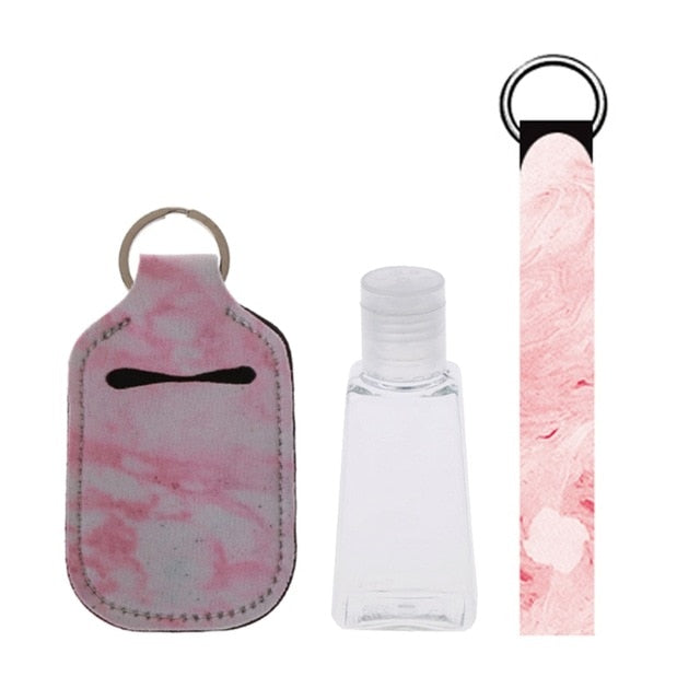 Travel Bottles with Keychain Holder Set